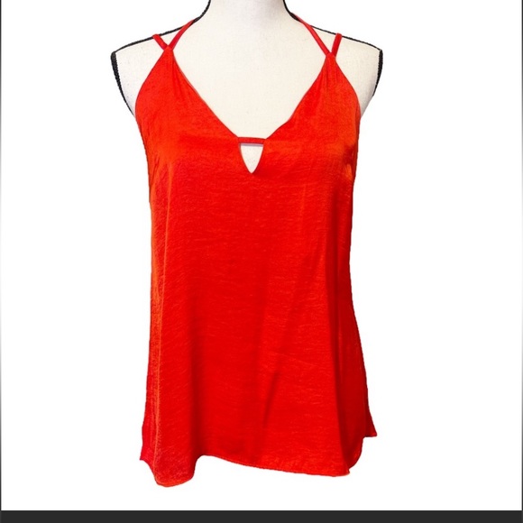 Honey Punch Bright Red Keyhole Strappy Tank Top Women's Medium NWT - Picture 1 of 10